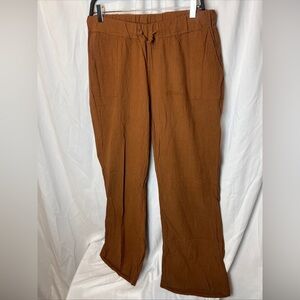 Unisex Brown Casual Pants